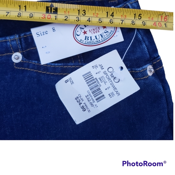 NWT Carolina Blue Womens Dark Wash Denim Flared High Rise Size 8 - Picture 4 of 8